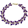 thumbnail image 2 of Galaxy Gold 16.5 CTW 14k Solid Gold Butterfly Bracelet Amethyst, 2 of 2