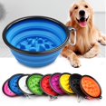 thumbnail image 2 of Cuenco de comida lenta para perros pequeños y grandes de 1 l, plegable, con hebilla, para cachorros, gatos y perros, productos para mascotas, 2 of 5