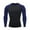 Mens Shirts Dark Blue, variant on Gym T Shirts for Men Long Sleeve Quick-Drying T-Shirts Mens Stretchy Slim-Fit Color-Block Pullover Crewneck Athletic Workout Swim Shirt Tops