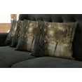 thumbnail image 2 of Ambesonne Urban Throw Pillow Cover 4 Pack, Romantic View Rainy Day, 16", Sepia, 2 of 6