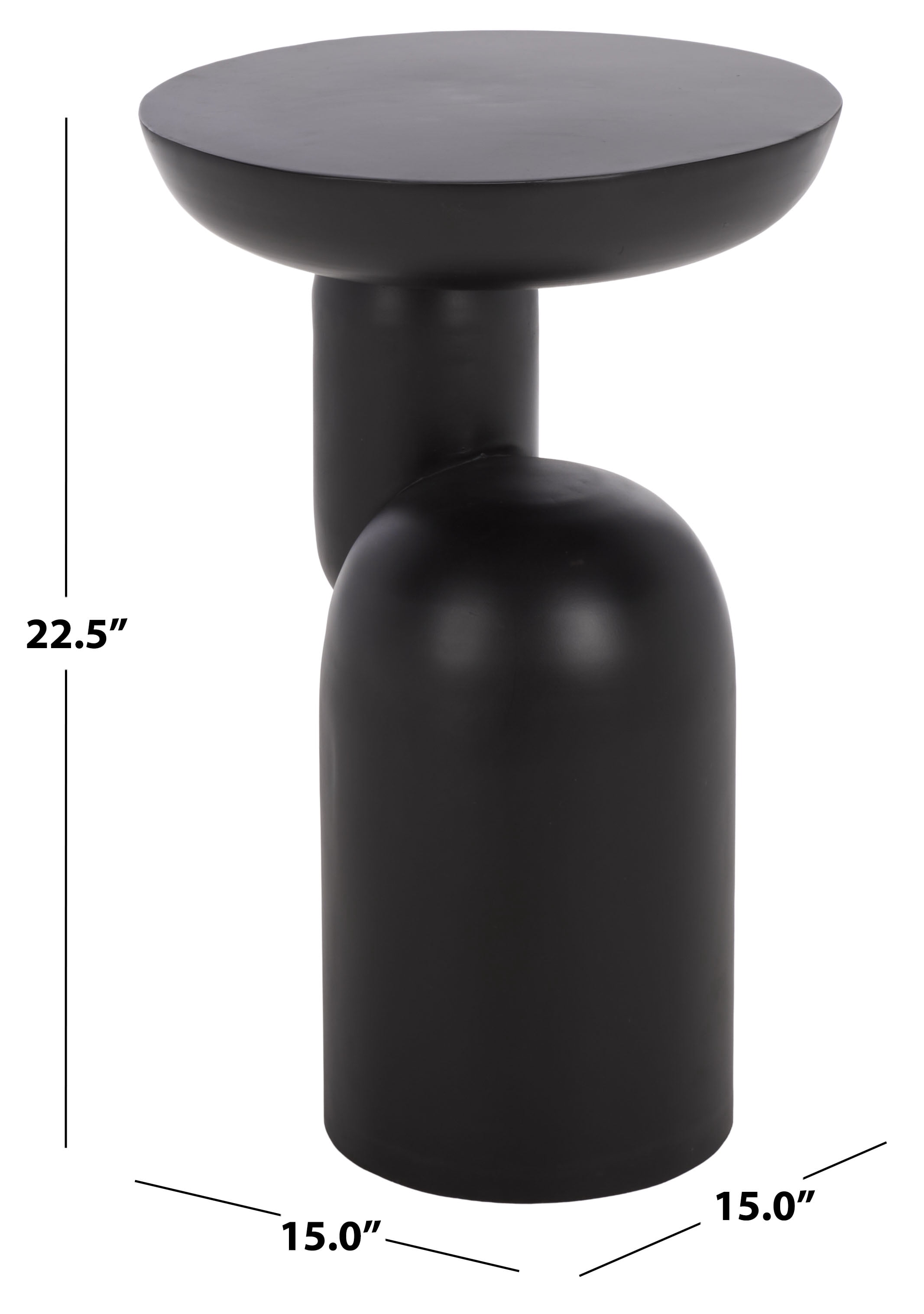 Safavieh Couture Donnastella Metal Modern End Table, Black