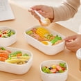 thumbnail image 4 of Antqov Double Compartmentalized Handle Lunch Box Large Capacity High Appearanceplastic Lunch Box with Spork, Home Accessories, 4 of 7