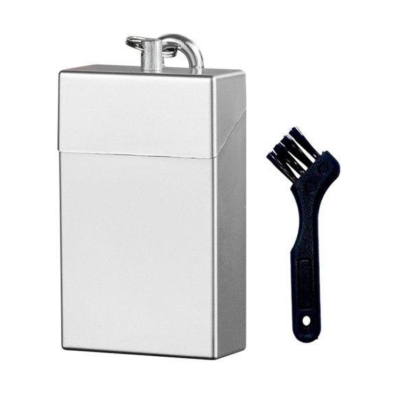 Bandeja Cenizas Cenicero Portátil para Viajes Al Aire Libre (plata)