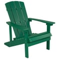 thumbnail image 3 of Emma + Oliver Outdoor Green All-Weather Poly Resin Wood Adirondack Chair, 3 of 10