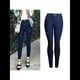 thumbnail image 4 of Pantalones Vaqueros Ajustados de Talla Grande para Mujer, Lavados, de Cintura Alta. Azul Oscuro S, 4 of 10