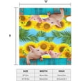 thumbnail image 6 of Funny Pig Sunflower Fence Mailbox Cover Magnetic Mailbox Wraps Post Box Cover Décor 21x18 in, 6 of 7