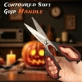 thumbnail image 3 of Astercook Halloween Kitchen Scissors, Gothic Skull Heavy Duty Shears for Cooking, Poultry, Herbs – Spooky Pumpkin Design, Dishwasher Safe, Perfect Gift for Halloween Party & Home Décor Red, 3 of 8