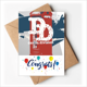 thumbnail image 1 of Graffiti Street rojo azul cabina modelo Sobre de la Carta de felicitación de la tarjeta de matrimonio, 1 of 4