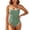 /c43Army Green134, variant on WEIGFI Womens Swimsuit One-Piece Spaghetti Strap Crew Neck Beachwear Solid Color Patchwork Bathing Suit Tummy Control Lovely Pool Swimsuit,Army Green,L