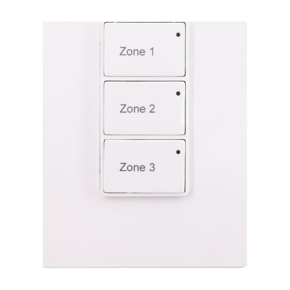 GreenGate GDS-3TLB-W Keeper Digital Keypad Switch, 3-Button, White