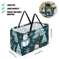 thumbnail image 2 of Snowman Large Capacity Reusable Foldable Oxford Cloth Storage Basket - Versatile Grocery Basket, Laundry Organizer, and Shopping Bag, 2 of 7