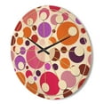 thumbnail image 3 of Designart 'Abstract Geometric Circular Retro Pattern II' Mid-Century Modern Wood Wall Clock, 3 of 5