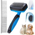 thumbnail image 1 of HAYAN 3 PCS Deshedding Dog Brush Grooming Kit for Pet Dogs Cats Poodle Dematting Comb for Removing Tangles and Knots Slicker Cat Matted Fur Cutter Pet Hair Remover Tool For Short & Long Hair, 1 of 1
