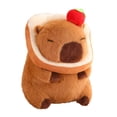 thumbnail image 1 of HILABEE Capybara Toy Cute Capybara Stuffed Animal 30cm Comfortable Kids Room Decor bread dark brown, 1 of 9