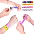 thumbnail image 3 of ZECATL 72 Pcs Bracelets Slap pour Fêtes avec Cœurs Colorés Design Imprimé Animal Emoji Bandes Slap Rétro pour Cadeaux de Noël, Prix pour Enfants, Cadeaux de Fête pour Enfants, Remplisseurs de Pinata, 3 of 6