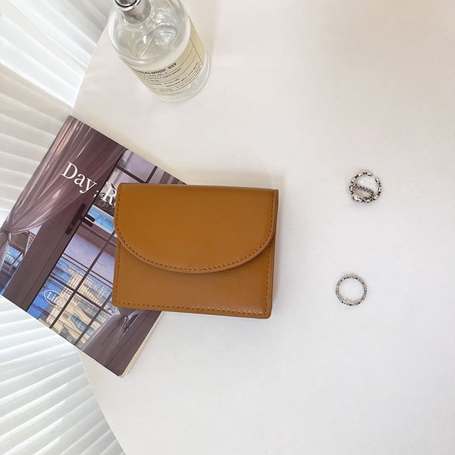 Monedero de moda de color plateado sencillo para mujer, cartera para estudiante, tarjetero