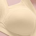 thumbnail image 4 of Tbopshirt Bras for Women Solid Color Lace Panel Push Up Wireless Breathable Everyday Bra, 4 of 5