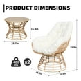 thumbnail image 4 of FKS LIFE Patio Swivel Chairs, Outdoor Furniture Sets Wicker Swivel Chairs with Thick Cushions and Ottoman - Set of 5, 4 of 11
