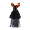 thumbnail image 5 of Afuyipoi Girls Mesh Pumpkin Dress Size 2-12 Halloween Party Performance Clothes for Kids Orange Size 4T, 5 of 5
