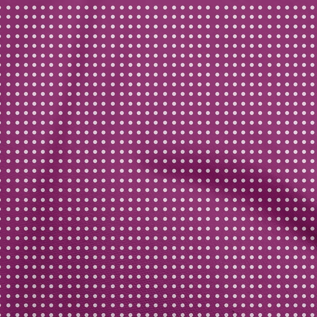 oneOone Polyester Lycra Dark Magenta Fabric Polka Sewing Craft Projects Fabric Prints By Yard 56 Inch Wide