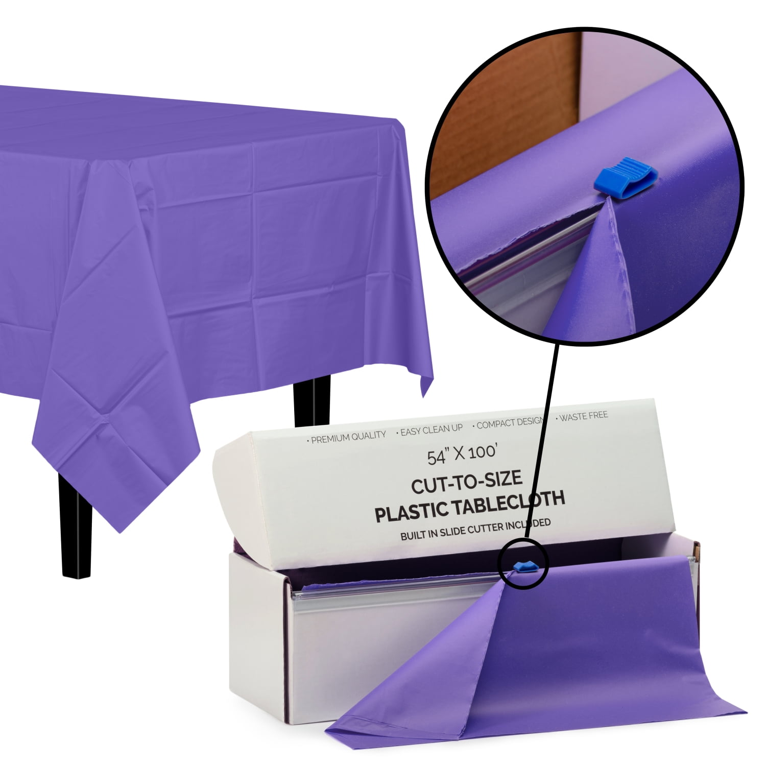 New Purple Plastic Table Cover Roll - Ultimate Party Super Stores