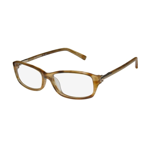 NEW TRUSSARDI 12504 WOMENS/LADIES DESIGNER FULL-RIM TRANSPARENT BROWN / HONEY EXCLUSIVE DESIGNER MODERN HIP FRAME DEMO LENSES 54-15-135 EYEGLASSES/EYE GLASSES