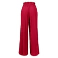 thumbnail image 5 of Baqcunre Women's Solid Lace-Up New High-Waisted Pleated All-In-One Fashion Pants,Size S-XXL,Wide Leg Pants Woman,Sweatpants Women,Women's Pants,Womens Clothes,Color Red, 5 of 9