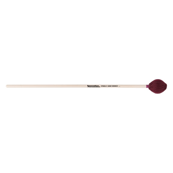 Innovative Percussion IP4002.5 Sandi Rennick Medium/Hard Marimba Mallets - Cranberry Yarn w/ Birch Handles