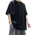 thumbnail image 2 of 100% algodón cinco media manga hombres mujeres verano camiseta suelta de manga corta Casual camisa básica cuello redondo Color sólido de gran tamaño Tan Jianjun unisex, 2 of 2