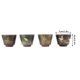 thumbnail image 2 of Set of 4 Retro Kiln-fired Tea Cups Japanese Style Ceramic Kung Fu Tea Set Drinkware #2, 2 of 2
