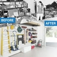 thumbnail image 6 of PVC Slatwall Paneling Garage Storage System, 8Ft X 4Ft Wall-Mounted Panels with Hooks for Garage Shelves and Tool Organization, 6 of 9