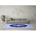 thumbnail image 3 of Ahgly Company Indoor Round Medallion Blue Traditional Area Rugs, 8' Round, 3 of 4