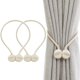 thumbnail image 1 of Tiebacks de la cortina de la ventana Clips Tira de lazo magnético fuerte Oficina en el hogar Cortinas decorativas Tejido Holdbacks Titulares Estilo europeo 1 par, Beige TUNC Sencillez, 1 of 5