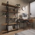 thumbnail image 4 of BELLEZE 5 Tier Modern Rustic Industrial Bookshelf - Hazel (Rustic Oak), 4 of 7