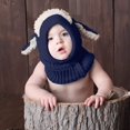 thumbnail image 5 of GRNSHTS Toddler Baby Girls Boys Winter Hat with Scarf Earflap Hood Skull Caps Age for 6 Months to 3 Years Olds (Navy), 5 of 7