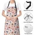 thumbnail image 6 of Pofeuu Paris Print Waterproof Apron with Pockets Adjustable Cooking Aprons Kitchen Bib for Baking Household Cleaning, 6 of 8