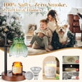 thumbnail image 3 of Candle Warmer Lamp with Timer & Dimmer, Adjustable Height Electric Candle Warming Lamps, Gifts for Women, Green, 3 of 12