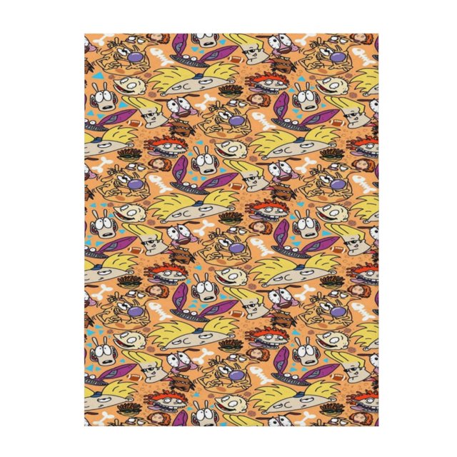 Manta de felpa suave y cómoda de Hey Arnold, manta de felpa ligera y cálida de franela y mantas para sofá cama de 60" x 50"