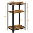 thumbnail image 4 of Yaheetech Industrial End Table with 2-Tier Shelves for Small Spaces Living Room, Rustic Brown, 4 of 7