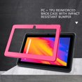 thumbnail image 4 of FIEWESEY for Dragon Touch Y88X Pro/Y88X Plus Case,Rugged case for iRULU X37/YUNTAB Q88/Tagital T7K/ZONKO 7"/LAMZIEN 7"/MEIZE 7"/Contixo 7”/LAMZIEN 7"/Haehne 7"/CARRVAS Kids Tablet 7 Inch (Pink), 4 of 6