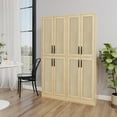 thumbnail image 2 of BOCVKENN Storage Cabinet - Kitchen Pantry Cabinet, Tall Pantry Storage Cabinet Freestanding with 4 Rattan Doors and Adjustable Shelves, Cupboard Cabinet for Dining Living Room, Laundry, Bathroom, 2 of 10