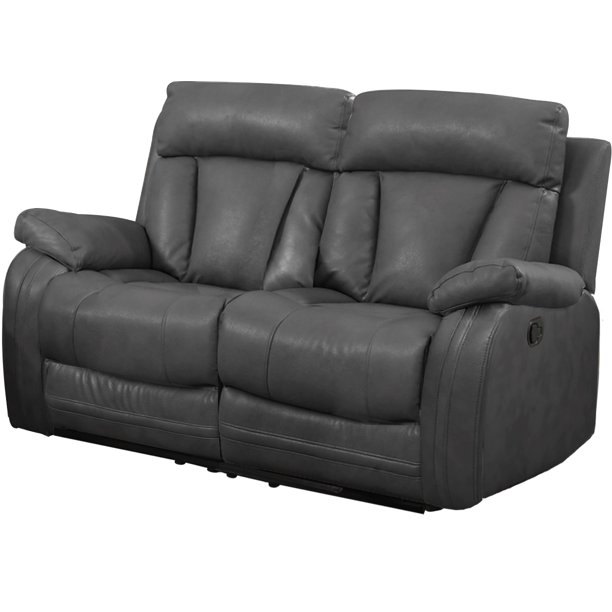Leonel Signature Benjamin 62" Motion Reclining Loveseat, Gray Walmart