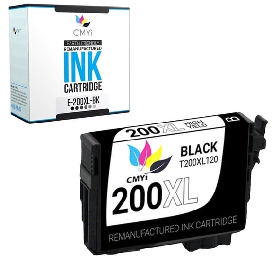 CMYi 200XL Compatible with Epson Ink Cartridges for Printers, Expression, WorkForce Series, Black, 1 Pack