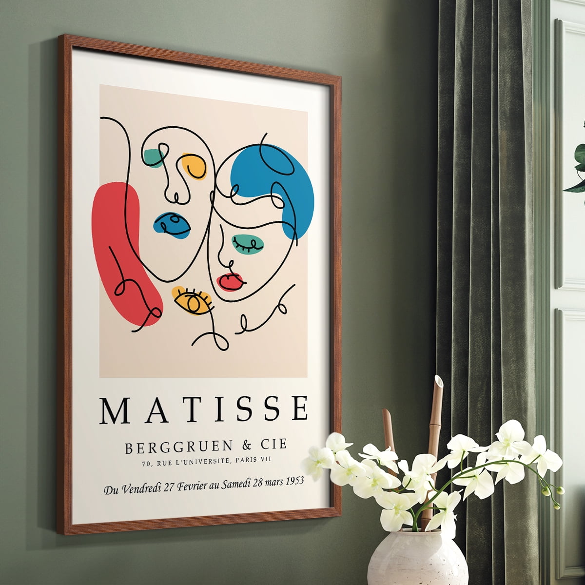 Matisse CCCXXVIII in Brown Solid Wood 16 x 20 Framed Print