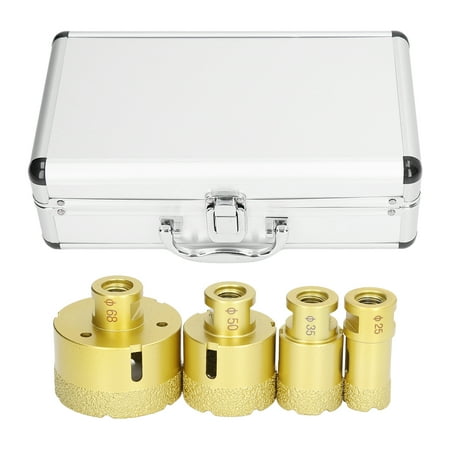 

Diamond Hole Saw Kit Drill Brazed Core Bits 25 35 50 68mm M14 for Glass Ceramic Granite