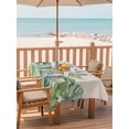 thumbnail image 2 of Outdoor Tablecloth with Umbrella Hole for Patio/Picnic/Party/Camping, Tropical Botanical Waterproof Table Cloth Rectangle Table Cover Washable, Watercolor Green Monstera Palm Leaves Beige (60"x 120"), 2 of 8