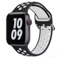thumbnail image 1 of Correa deportiva de silicona para Apple Watch All Series, color negro y blanco, 1 of 6
