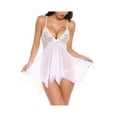 thumbnail image 3 of Liacowi Women Lace Lingerie Front Closure Dress Sexy V-neck Nightwear Bridal Nightdress Lingerie, 3 of 7
