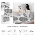 thumbnail image 4 of Abstract Dahlia Throw Flannel Blanket 40x50In Vintage Grey Country Farmhouse Classic Super Soft Cozy Bed Blanket, Lightweight Plush Fuzzy Bed Throw for Bedroom Sofa Couch Living Room, 4 of 4