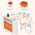 thumbnail image 2 of EastVita Kids Art Table with Chairs and Storage for Drawing and Activities, 2 of 7